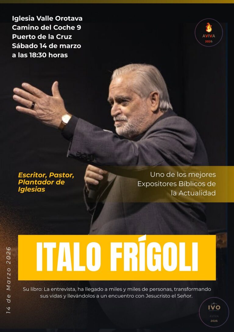 Cartel de la visita de Ítalo Frígoli